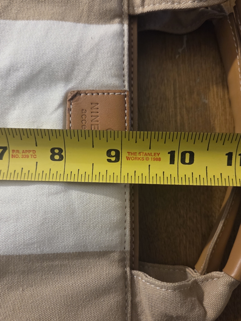 Nine West Beige & White Canvas Weekend Bag - Picture 11 of 11